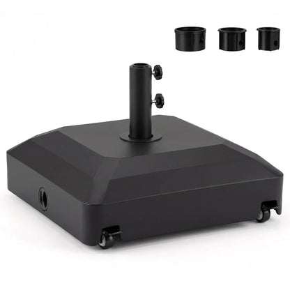Fillable Umbrella Base with Wheels for Stability