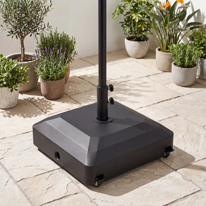 Fillable Umbrella Base with Wheels for Stability