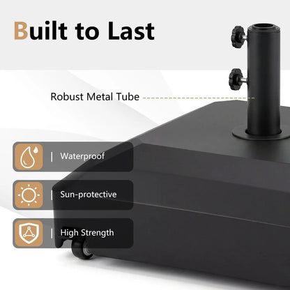 Fillable Umbrella Base with Wheels for Stability
