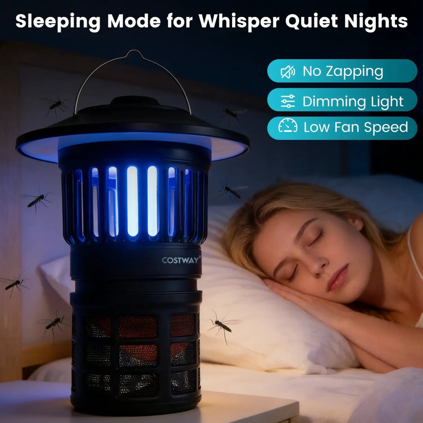 Outdoor Fly Trap With Light Rechargeable Catcher