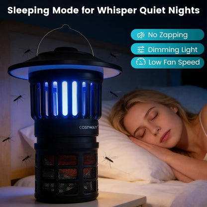 Outdoor Fly Trap With Light Rechargeable Catcher