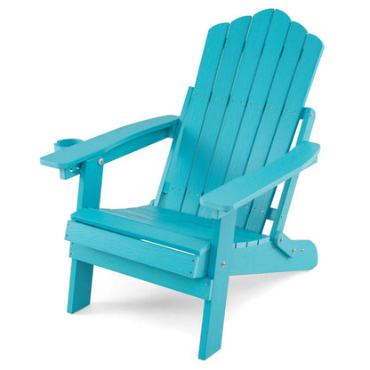 Folding Adirondack Chair With Cup Holder