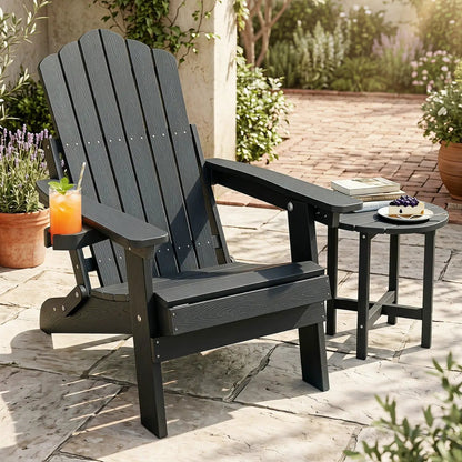 Folding Adirondack Chair With Cup Holder