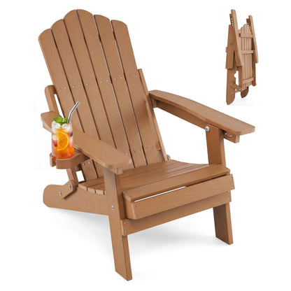 Folding Adirondack Chair With Cup Holder
