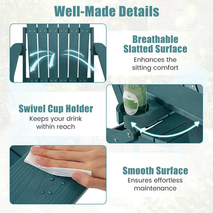Folding Adirondack Chair With Cup Holder