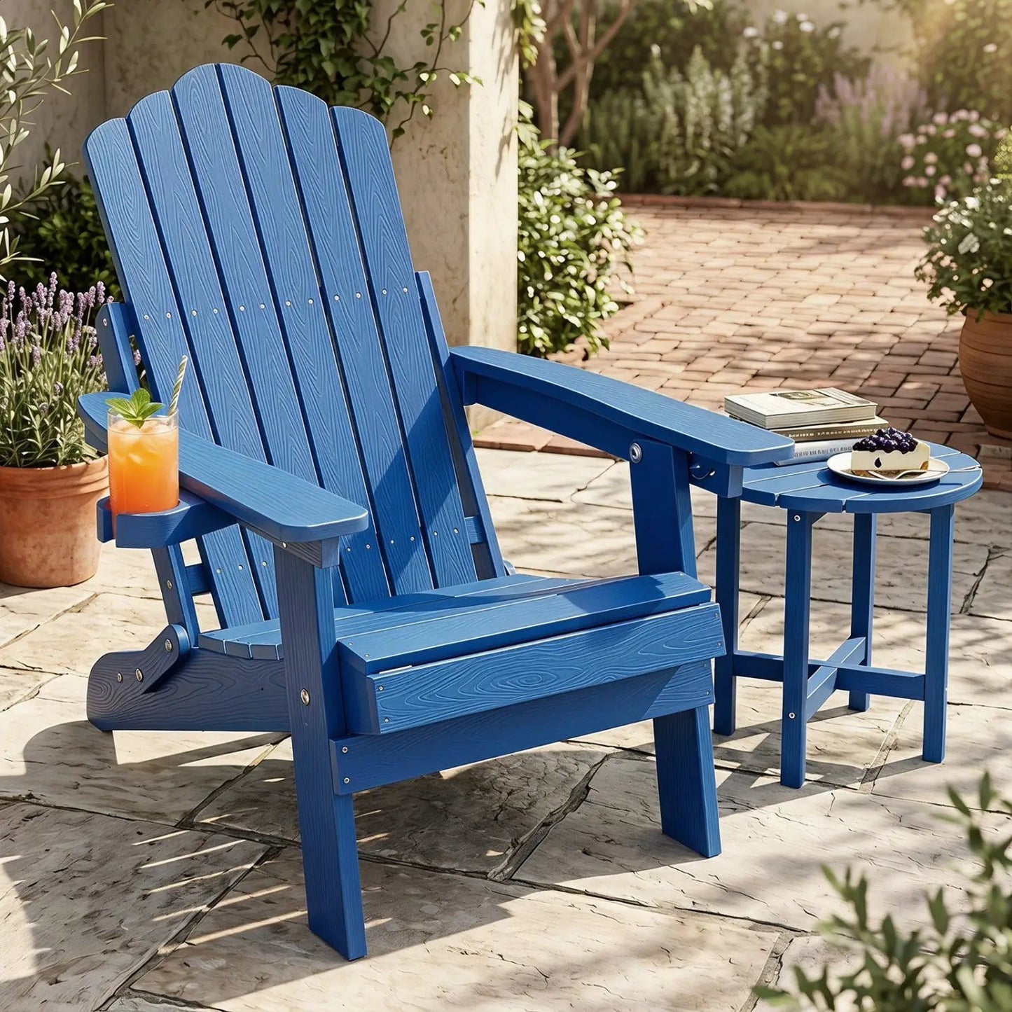 Folding Adirondack Chair With Cup Holder