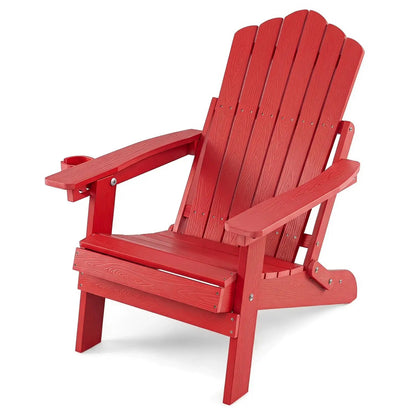Folding Adirondack Chair With Cup Holder