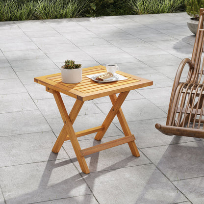 Outdoor Folding Side Table for Small Space and Garden