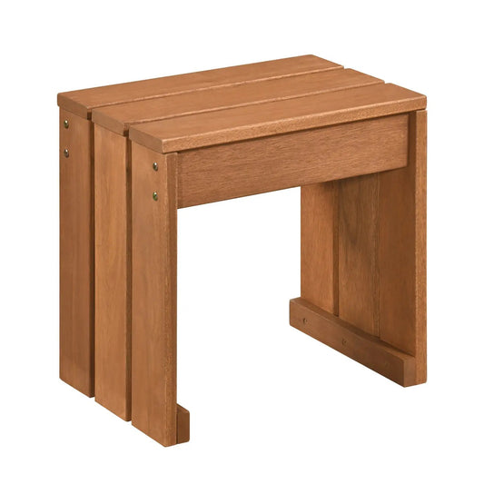 Garden bench DirectDeals, single-person backless bench with solid wooden frame wood finish on Tampa Home & Garden Store