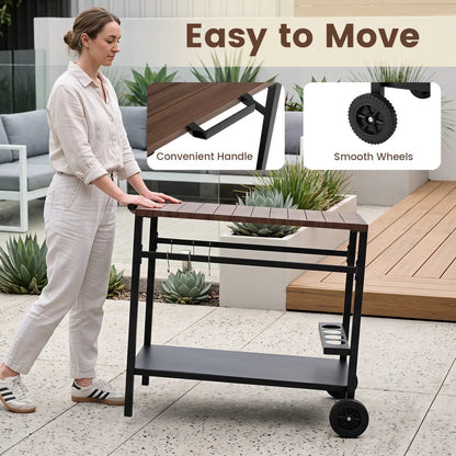 Outdoor Grill Cart With Stainless Steel Top