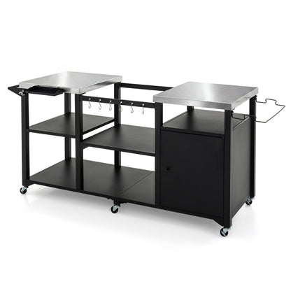 Outdoor Grill Cart with Stainless Table Top