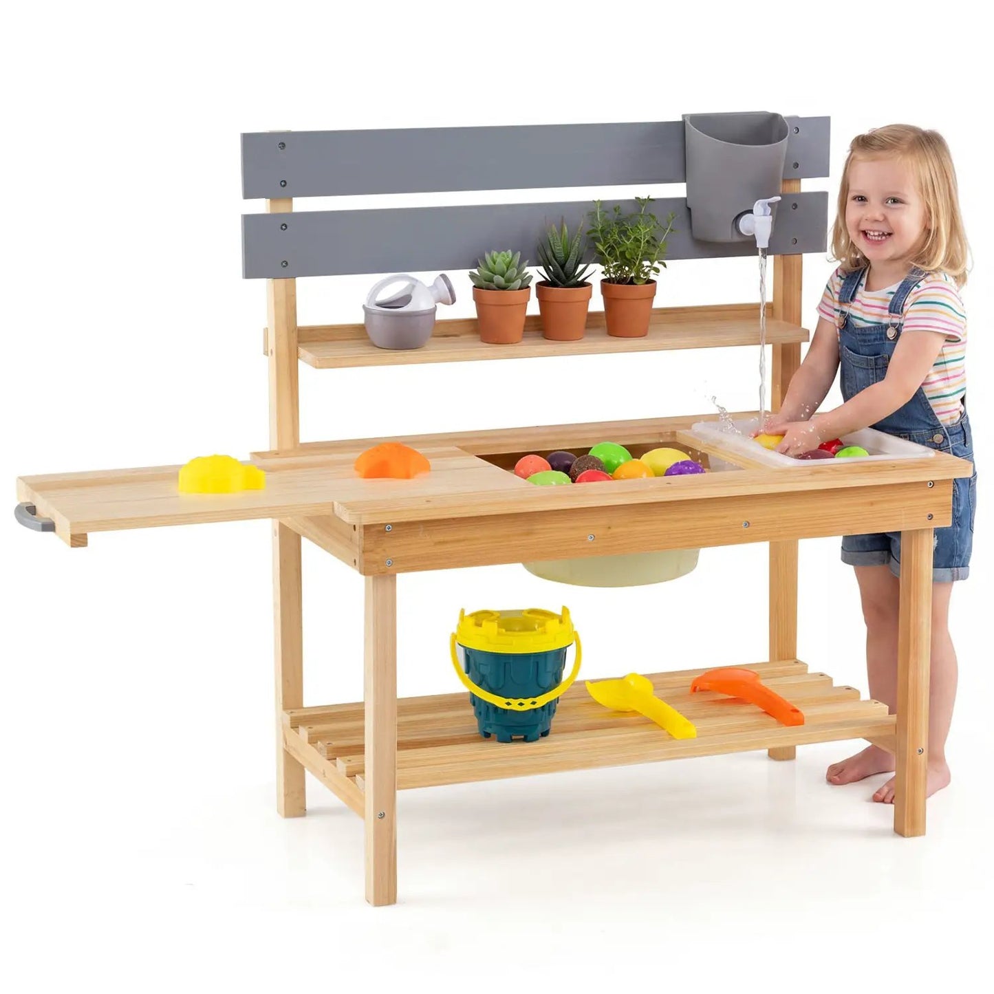Outdoor Mud Kitchen with Extended Tabletop