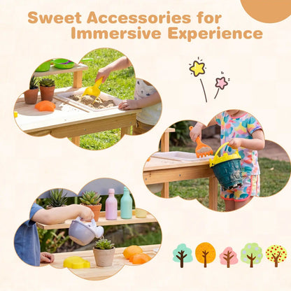 Outdoor Mud Kitchen with Extended Tabletop