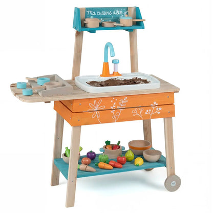 Outdoor Kids Play Kitchen Set With Removable Sink