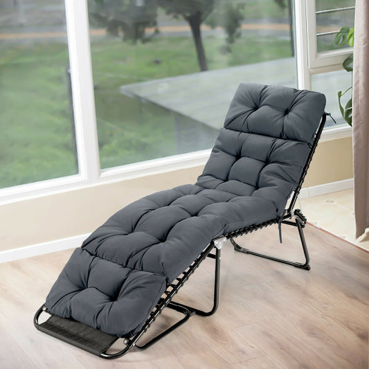 Outdoor Lounge Chaise Cushion with String Ties for Garden Poolside - Tampa Home & Garden Store