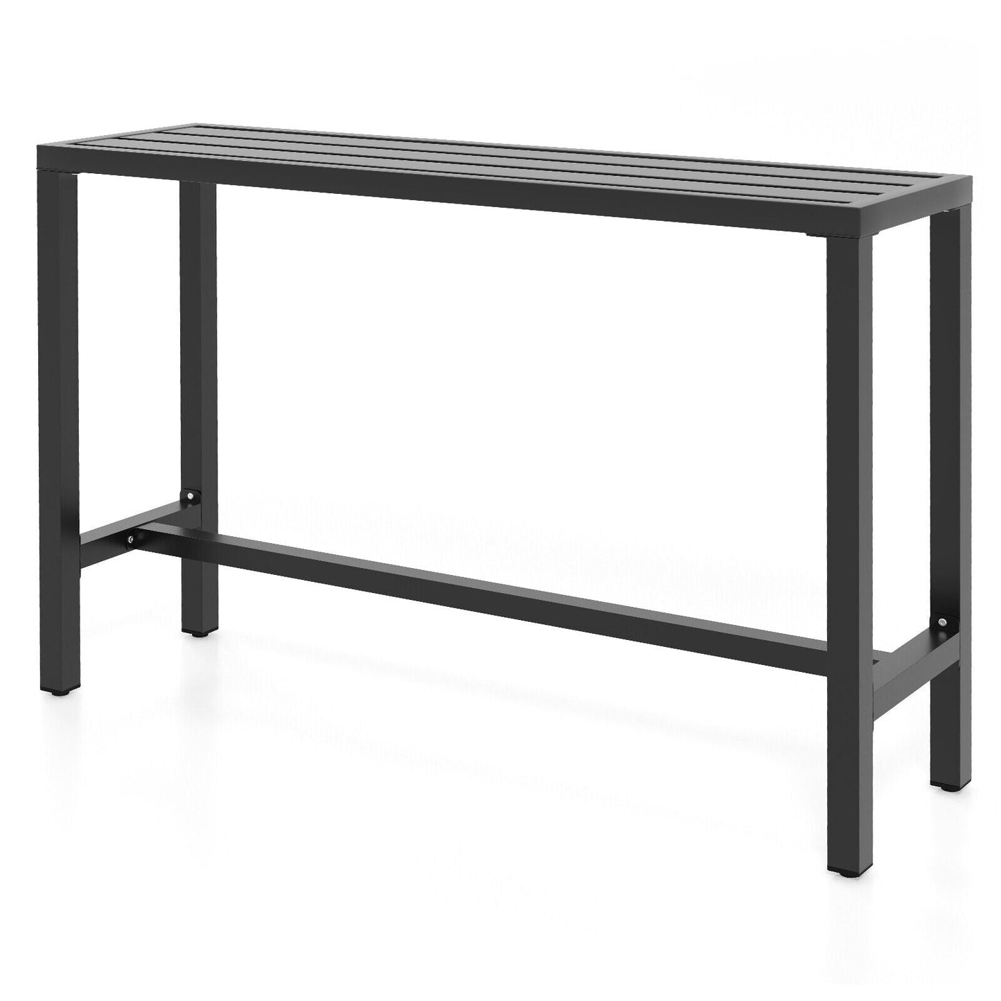 Outdoor Bar Table 48/55 Inch, black waterproof top, heavy-duty metal frame DirectDeals on Tampa Home & Garden Store