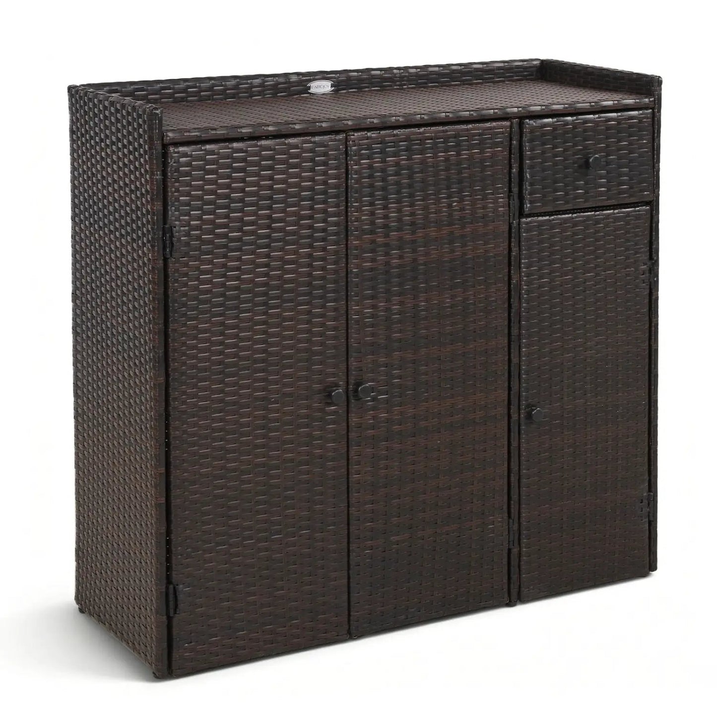 Outdoor Storage Cabinet With 3 Doors and Shelves