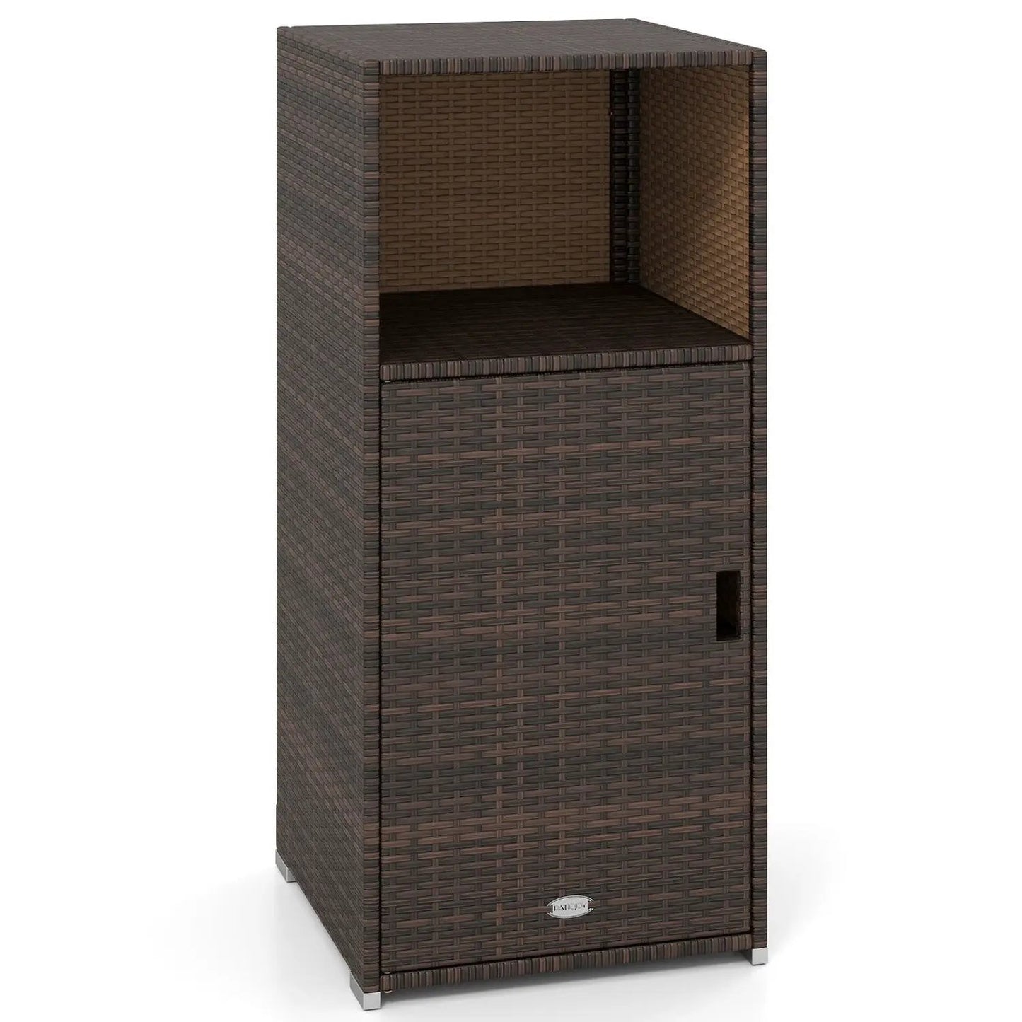 PE Wicker Storage Cabinet with Door and Shelf