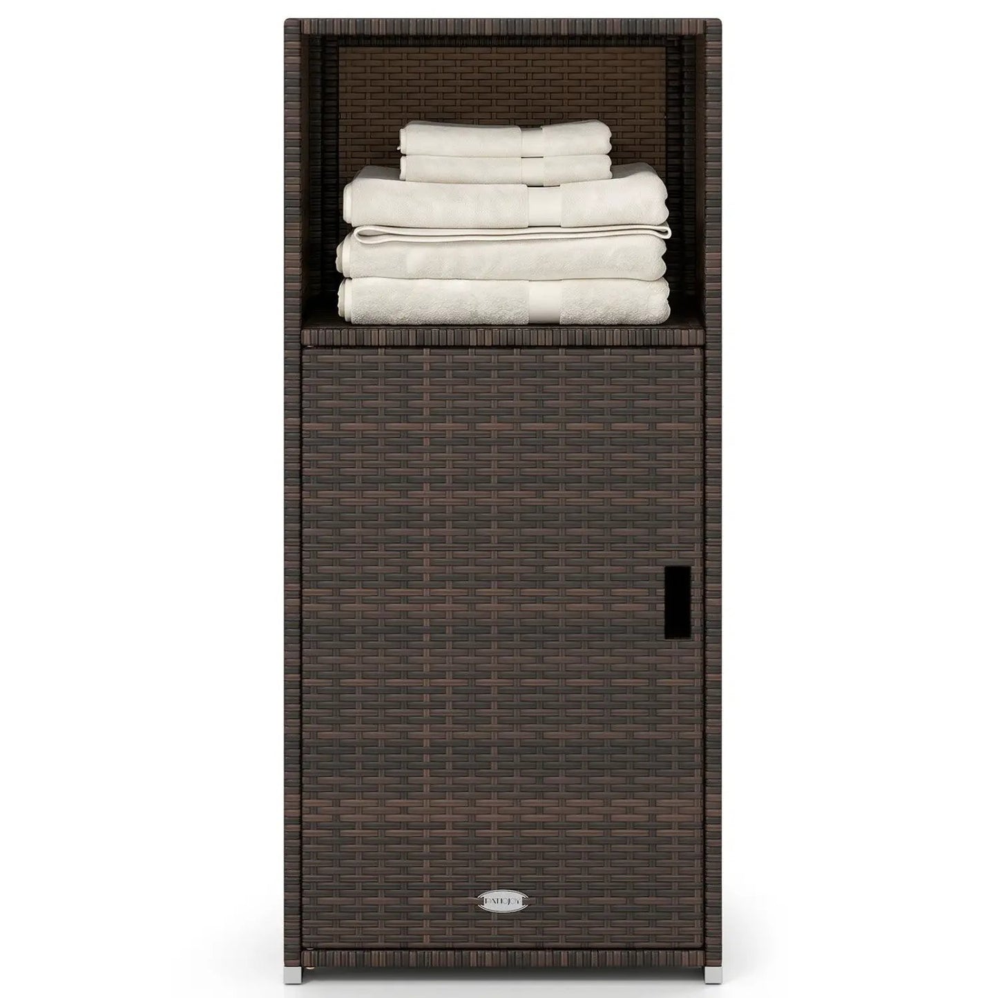 PE Wicker Storage Cabinet with Door and Shelf