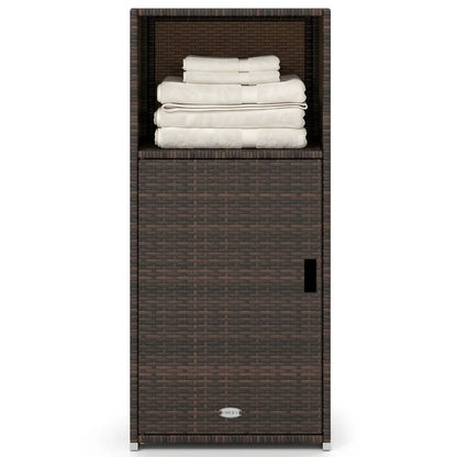PE Wicker Storage Cabinet with Door and Shelf