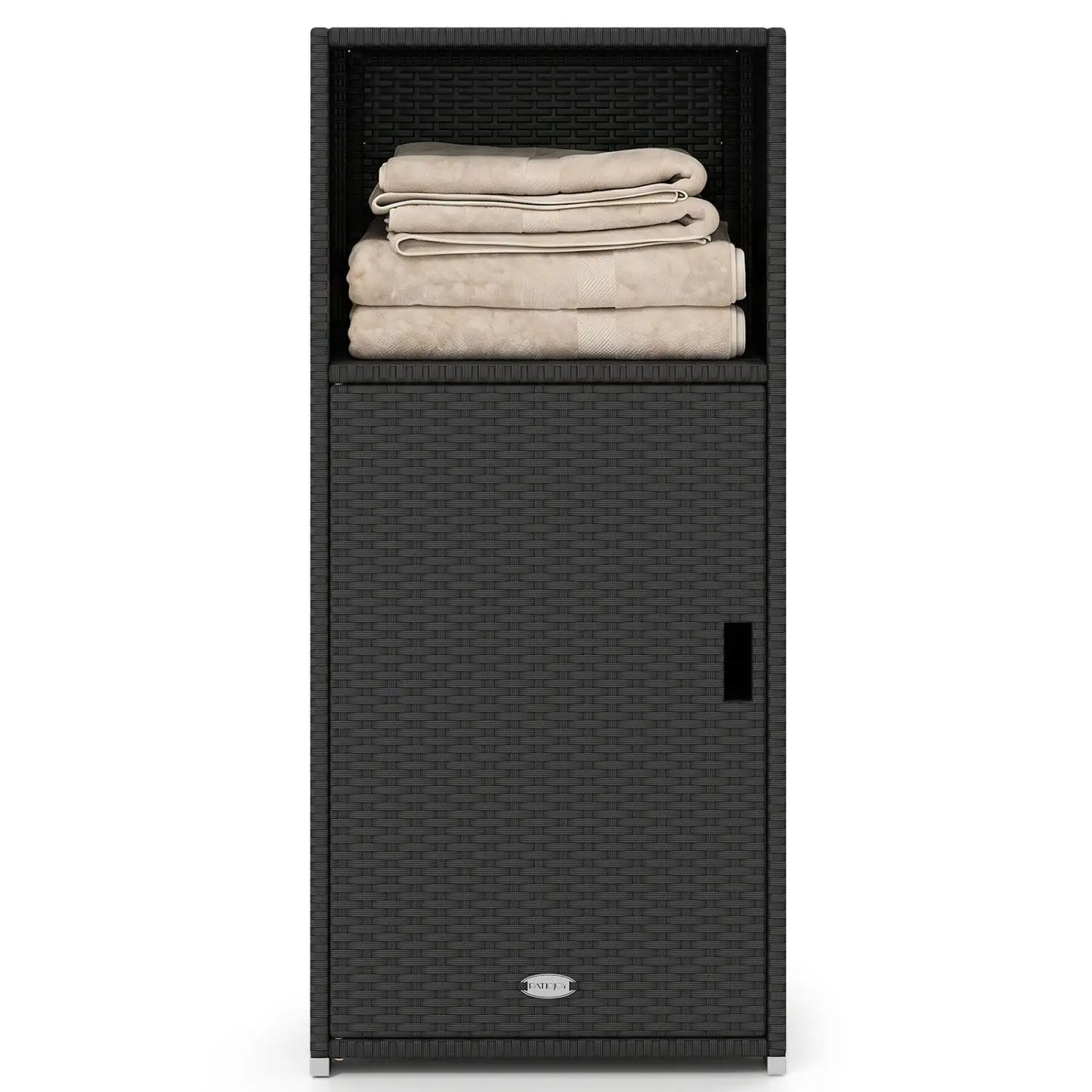 PE Wicker Storage Cabinet with Door and Shelf
