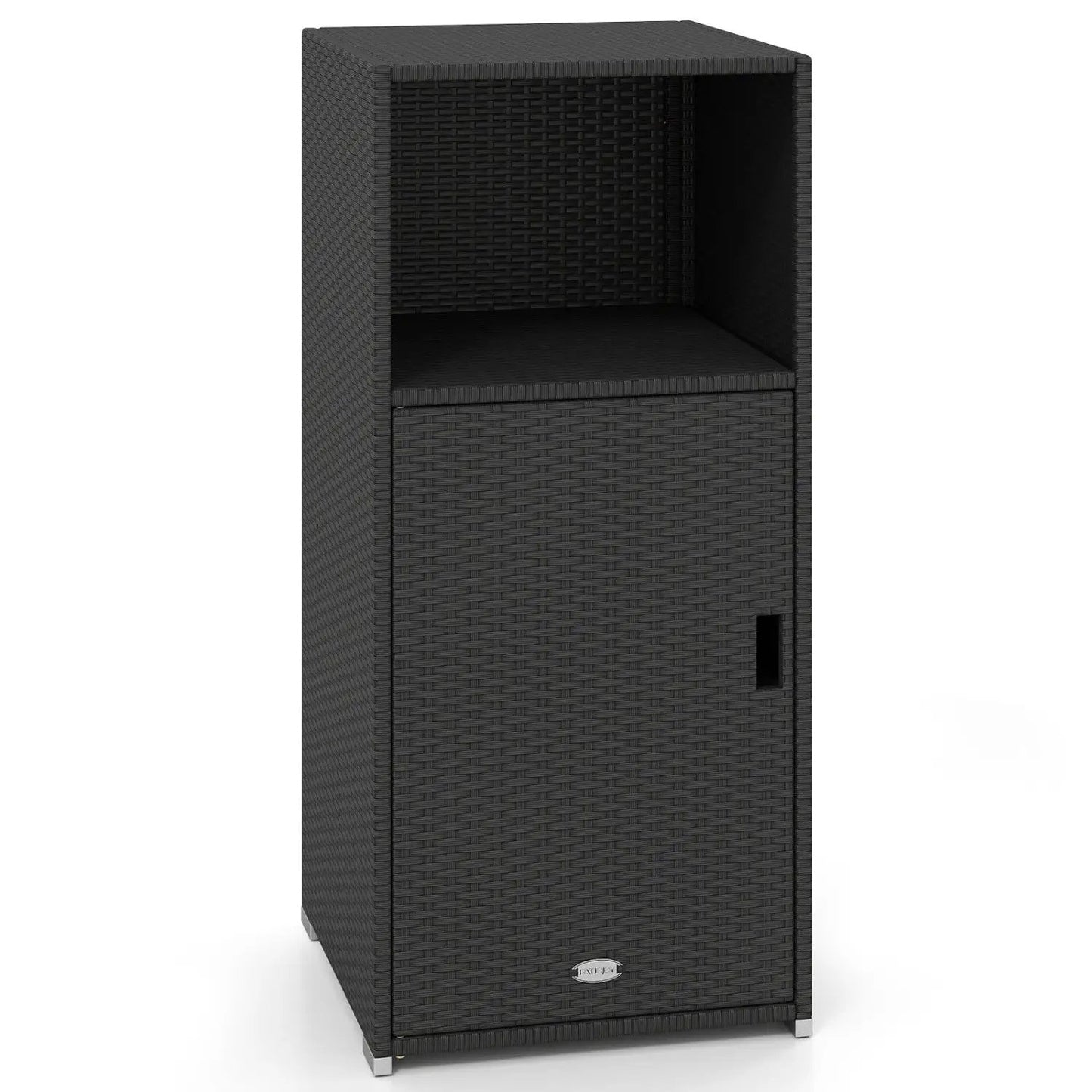 PE Wicker Storage Cabinet with Door and Shelf