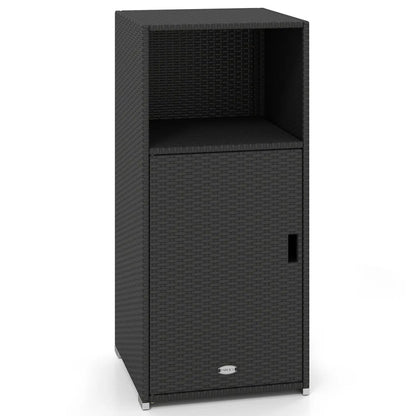 PE Wicker Storage Cabinet with Door and Shelf
