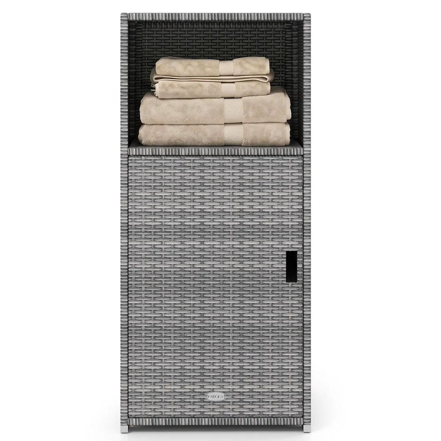 PE Wicker Storage Cabinet with Door and Shelf