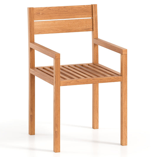 Outdoor Patio Dining Teak Wood Armchair - Tampa Home & Garden Store