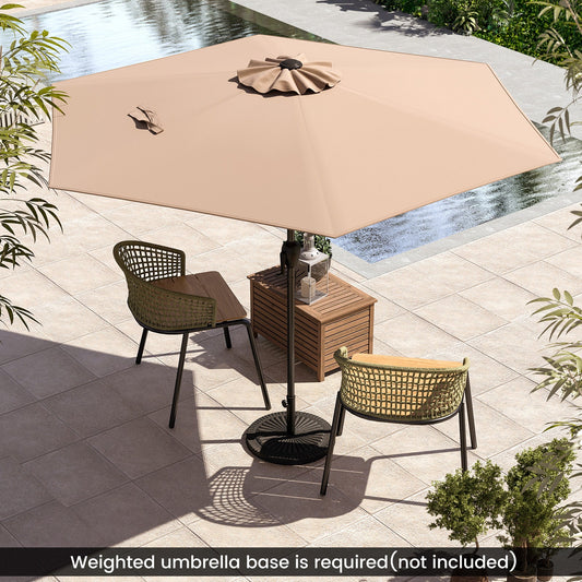 7.5 feet Outdoor Patio Heavy Duty Market Umbrella with Push Button Tilt-Tan