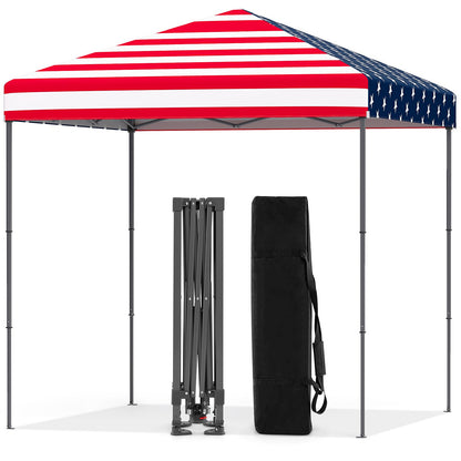 Carpa de dosel emergente para exteriores de 6.6 x 6.6 pies con protección solar UPF 50+ - Azul