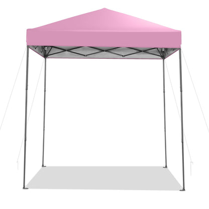6.6x6.6 ft pop-up canopy tent by GemGear with pink canopy and UPF 50+ sun protection on Tampa Home & Garden Store