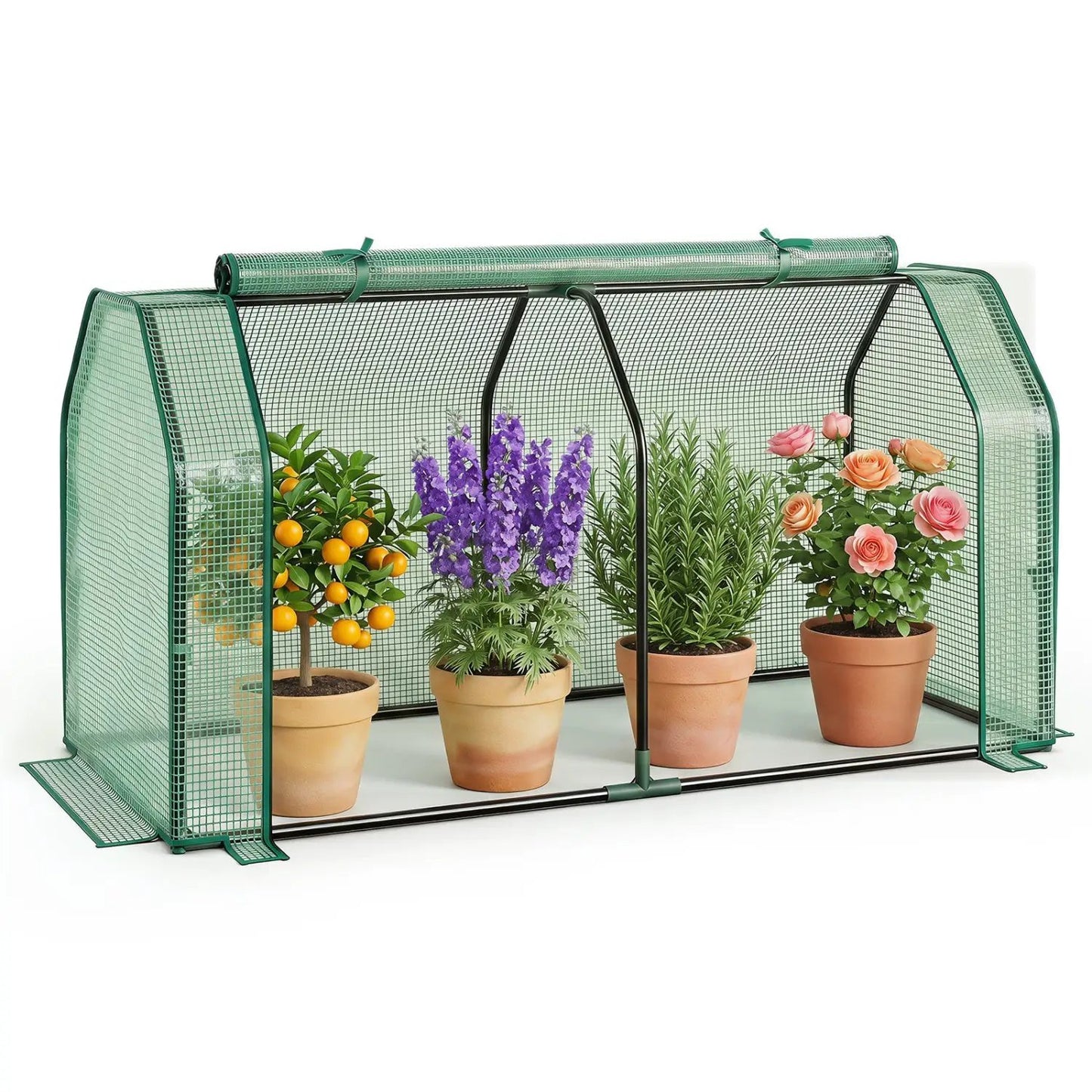 Portable Mini Greenhouse With PE Cover and Door