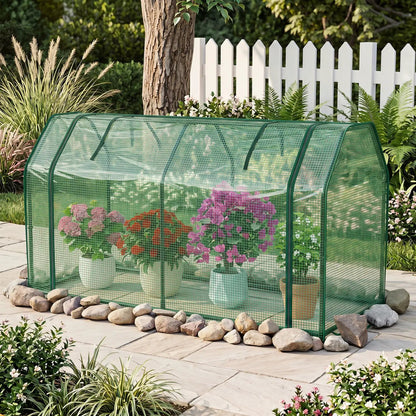 Portable Mini Greenhouse With PE Cover and Door