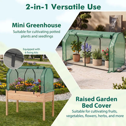 Portable Mini Greenhouse With PE Cover and Door