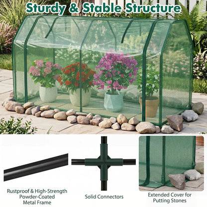 Portable Mini Greenhouse With PE Cover and Door