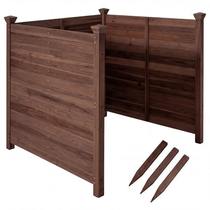 3 Panel Outdoor Privacy Fence for AC Units