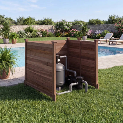 3 Panel Outdoor Privacy Fence for AC Units