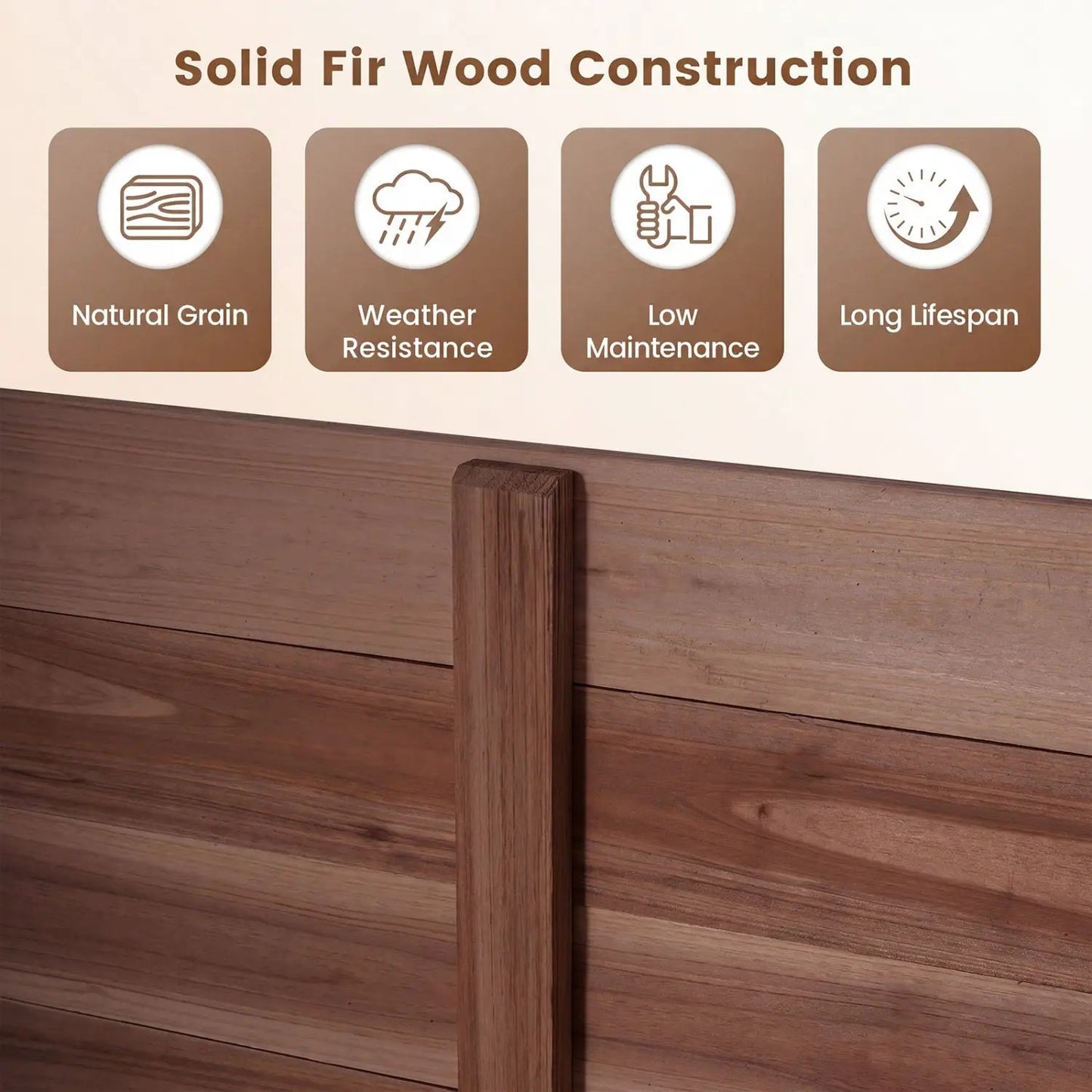 3 Panel Outdoor Privacy Fence for AC Units