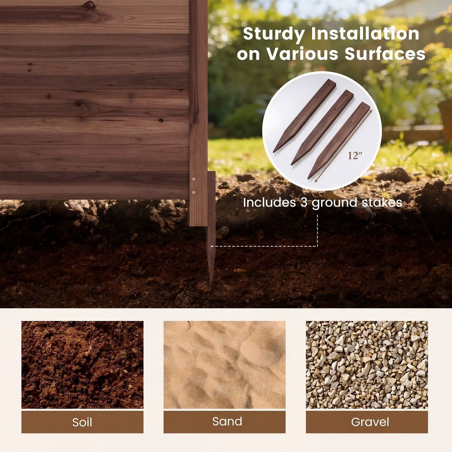 3 Panel Outdoor Privacy Fence for AC Units