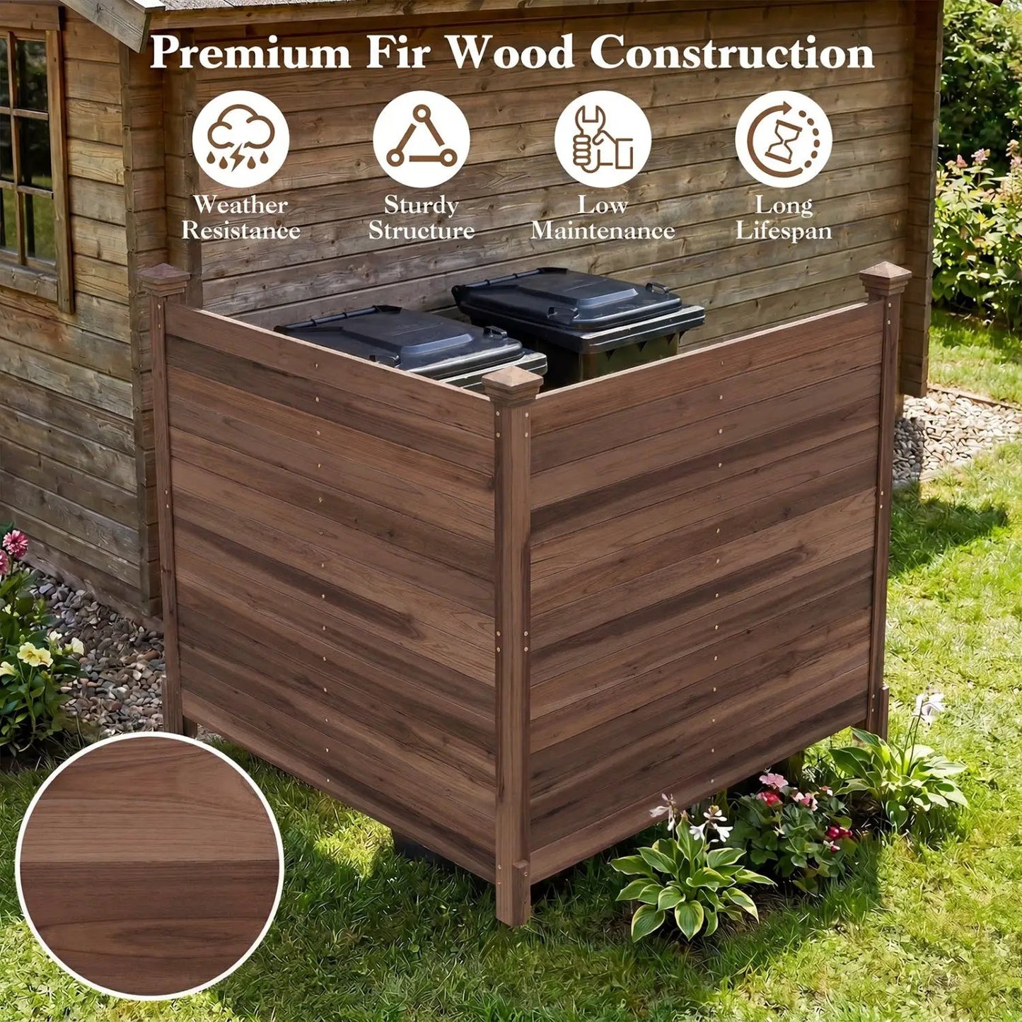 Outdoor Privacy Fence Screen for AC Units