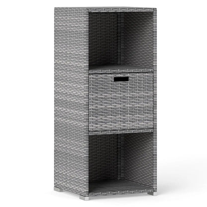 Outdoor Storage Cabinet for Patio Wicker