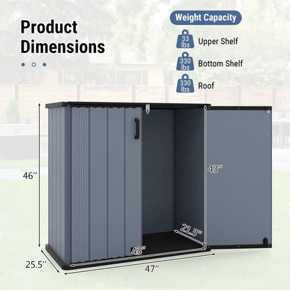 Outdoor Storage Shed 23 Cu Ft All Weather Box
