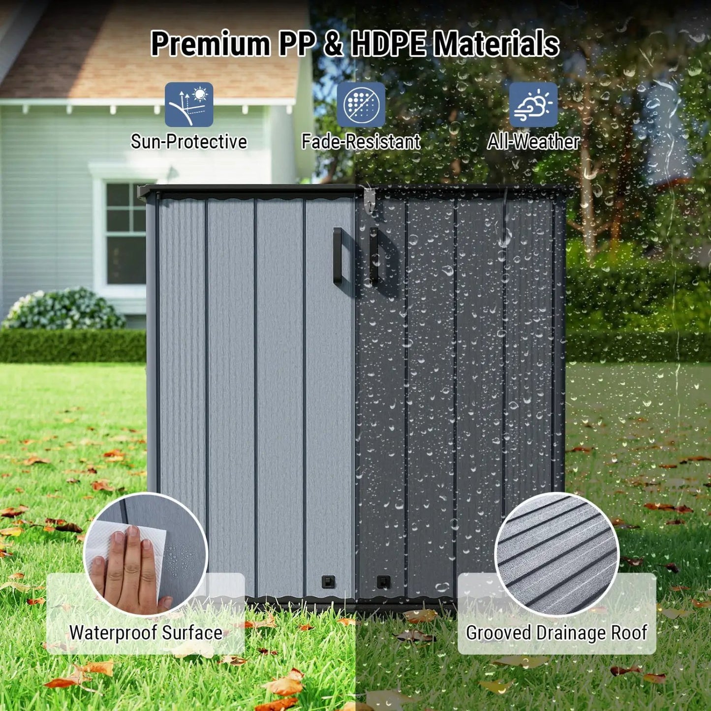 Outdoor Storage Shed 23 Cu Ft All Weather Box