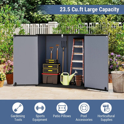 Outdoor Storage Shed 23 Cu Ft All Weather Box