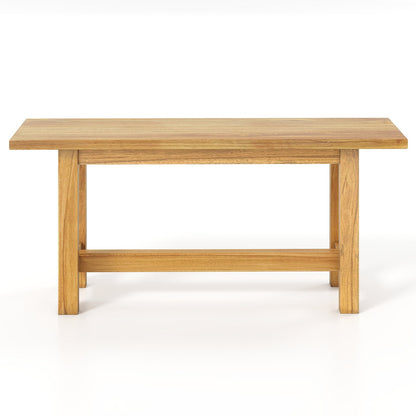Outdoor Teak Wood Bench for Porch Backyard and Poolside