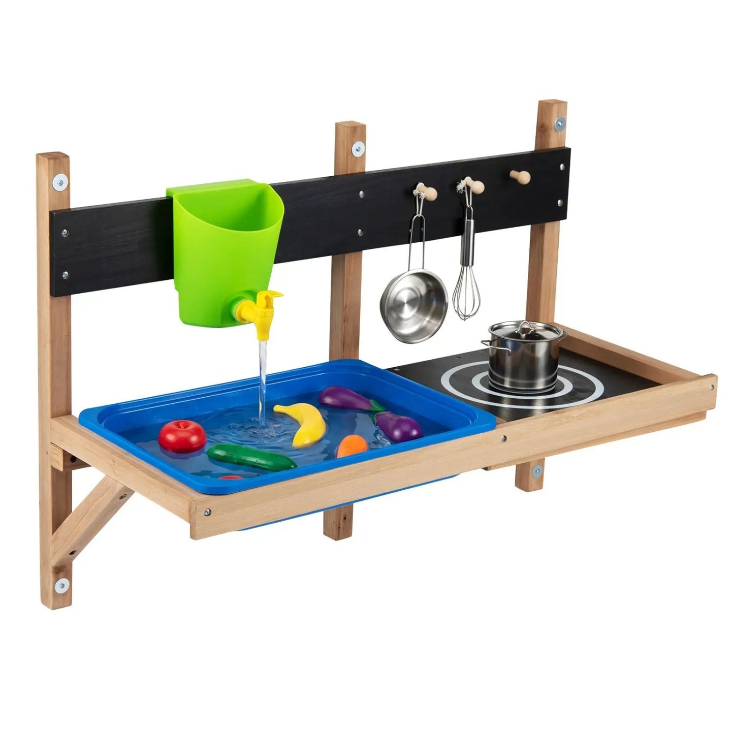 Wall Mounted Mud Kitchen for Kids Ages 3