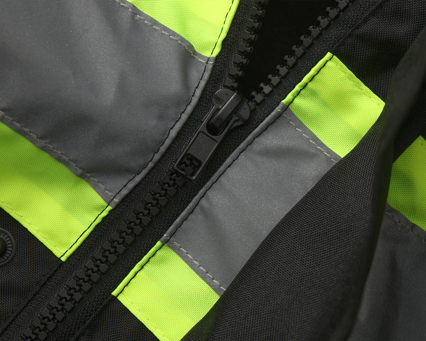 Kiwi High Visibility 3-in-1 Hooded & Fleece Lined ANSI/ISEA 107-2020 Reflector Contrast Trimmed Water Resistant Black Safety Jacket [R71600]