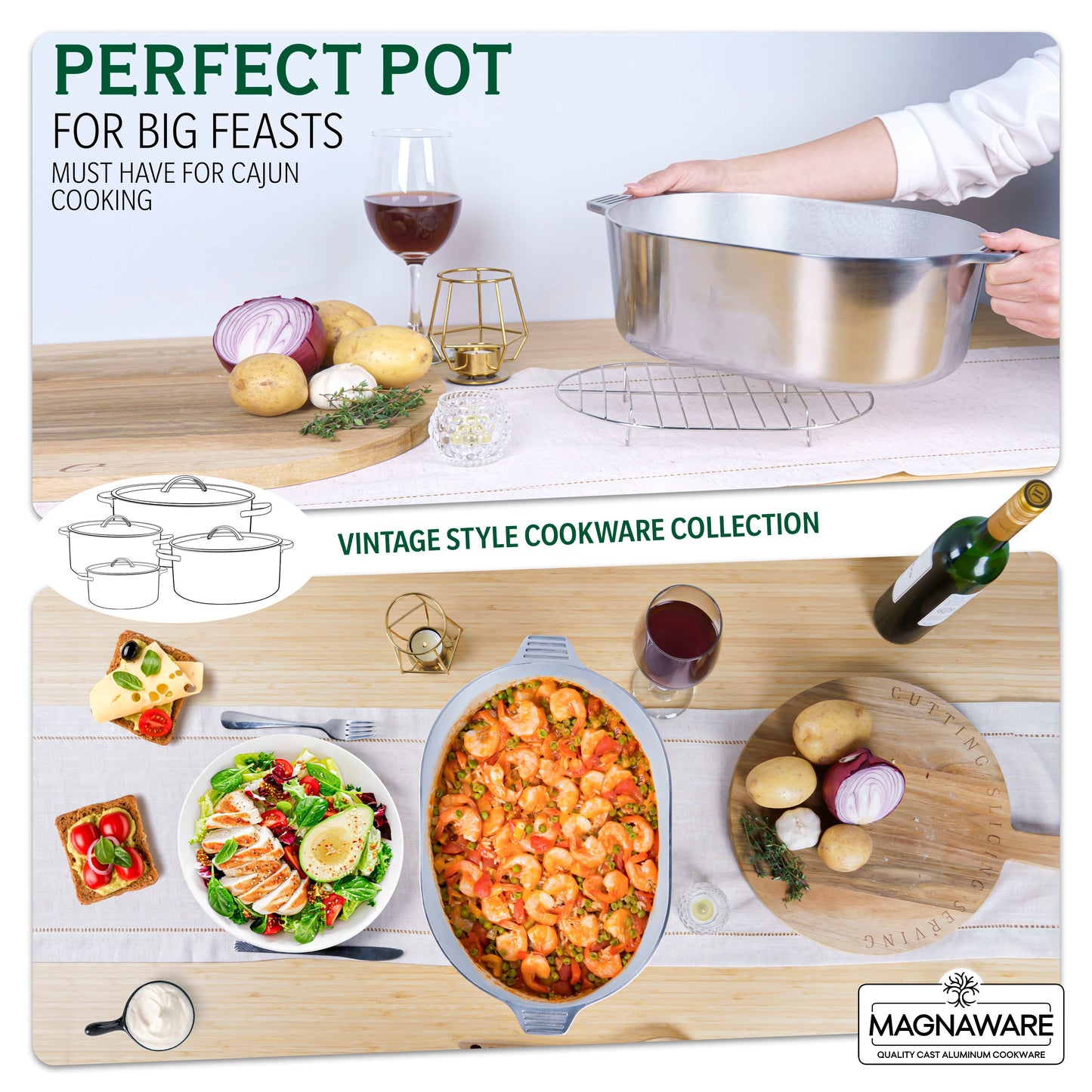 Oval Dutch Oven with Lid - 10 Quart (15 Inch) - Tampa Home & Garden Store