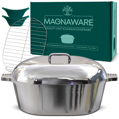 Oval Dutch Oven with Lid - 12.6 Quart (18 Inch) - Tampa Home & Garden Store